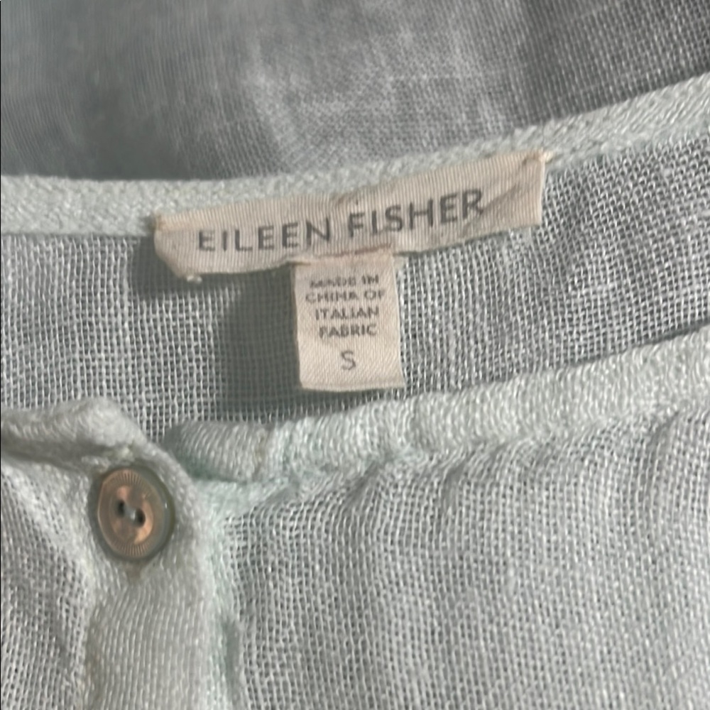 Eileen Fisher ombré linen button down Top‎ S - Picture 9 of 9
